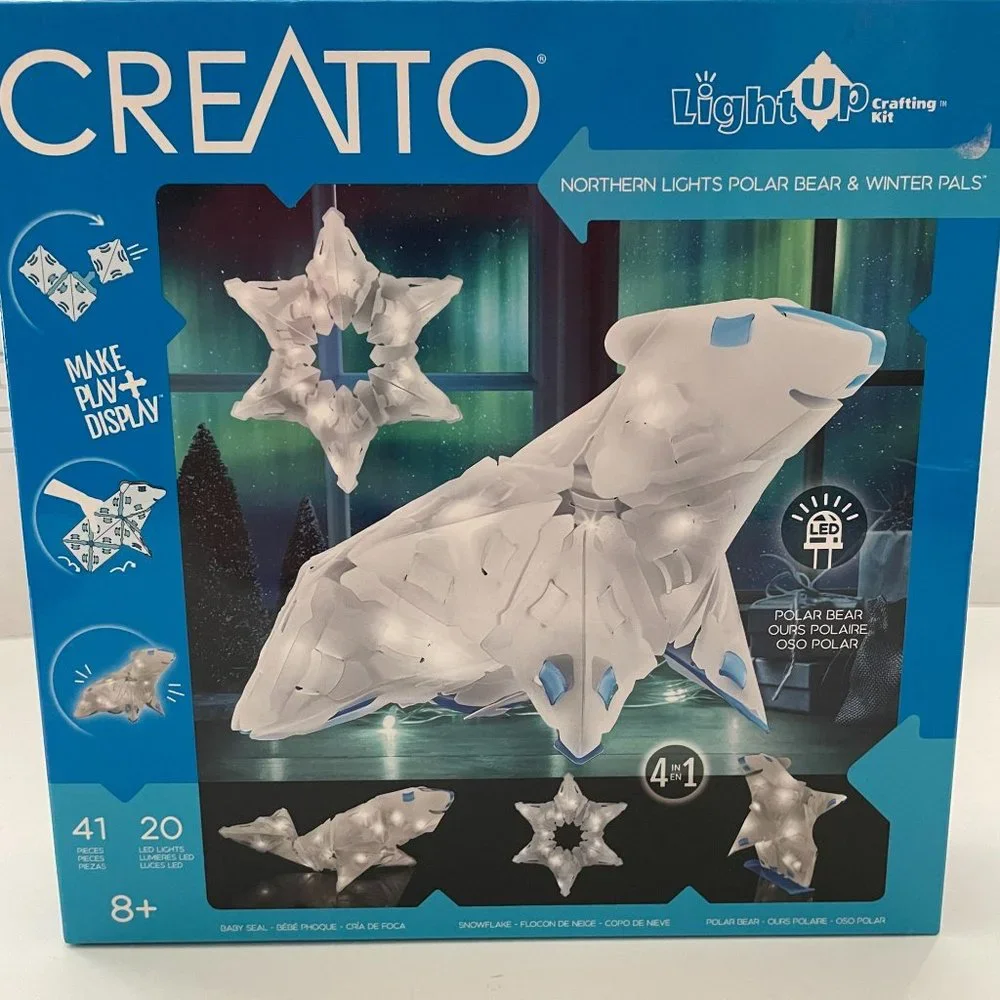 Creatto Polar Bear Light-Up 41 Pieces Craft Puzzle Thames & Kosmos 7X12 Sealed